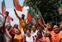 পশ্চিমবঙ্গ নির্বাচন: ২০৩ আসনে এগিয়ে বিজেপি