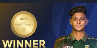 আইসিসির মাসসেরা ক্রিকেটার নাহিদ রানা