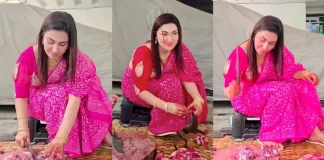 অপু বিশ্বাসের কোরবানির মাংস কাটার ভিডিও ভাইরাল