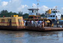 প্রথম মোংলা নদীতে ২৪ ঘন্টা দুটি ফেরি চলাচল শুরু
