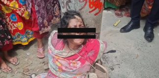 নারীর চুল কেটে, মুখে আলকাতরা মেখে খুঁটিতে বেঁধে নির্যাতনের অভিযোগ