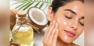 রাতে মুখে নারকেল তেল লাগালে কী হয়