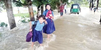 বৃষ্টি ও পাহাড়ি ঢলে বন্যা পরিস্থিতির অবনতি