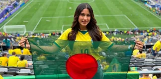 ব্রাজিলের জার্সি পরে স্টেডিয়ামে সাফা কবির, ফিরলেন হার নিয়ে
