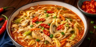 মেঘলা দিনের মেন্যুতে থাকুক চিকেন নুডলস স্যুপ