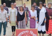 অবৈধভাবে সীমান্ত পেরোনোর চেষ্টা, মহেশপুরে আটক ৬