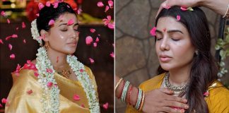 ফুলের বৃষ্টিতে সামান্থা, অনাগত সন্তানের জন্য করলেন প্রার্থনা