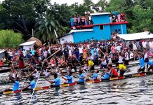 চিত্রা নদীতে নৌকাবাইচ, বৃষ্টির মধ্যেও দর্শনার্থীর ঢল