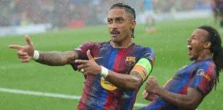 রাফিনহার জোড়ায় বার্সেলোনার গোলবন্যা