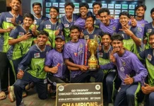 বৃষ্টিতে পরিত্যক্ত ফাইনালে ট্রফি জিতল অনূর্ধ্ব-১৯