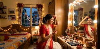 পূজায় সাজ দীর্ঘক্ষণ ঠিক রাখার মেকআপ টিপস
