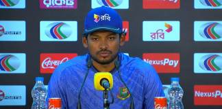 ব্যর্থতা স্বীকার করে পরের ম্যাচে তাকিয়ে শান্ত